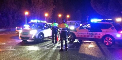 Imagen del control montado por los Mossos d'Esquadra en Vila-seca
