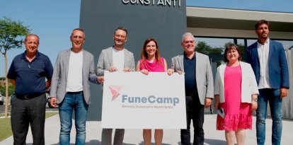 Alcaldes impulsores de la funeraria pública Funecamp, en una imagen de archivo