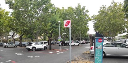 Zona roja aparcamiento Calafell