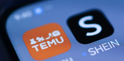 Iconos de Temu y Shein en un teléfono móvil.