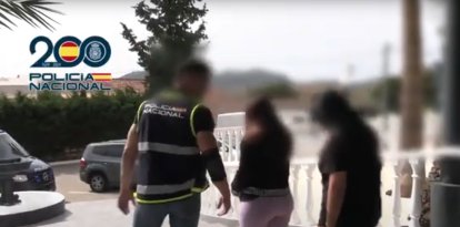 Imagen del operativo contra la red de trata de blancas