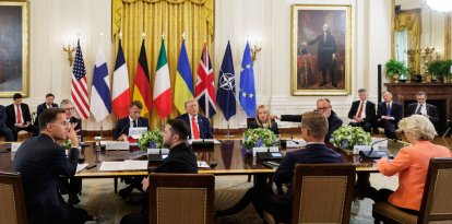 Encuentro en la Casa Blanca con Donald Trump, Volodímir Zelenski, Mark Rutte, Ursula von der Leyen y varios líderes europeos