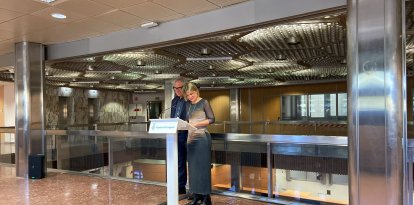 Eduard Rovira y Noemí Llauradó, este martes en rueda de prensa