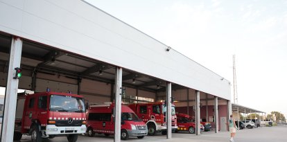 El recinto de Bombers en el polígono Belianes de Cambrils.