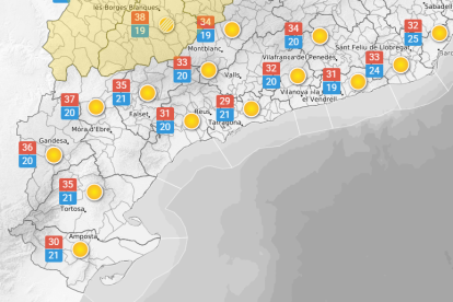 Dissabte 21 de juny: Segueixen pujant les temperatures