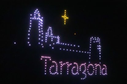Imagen del espectáculo de drones de Tarragona