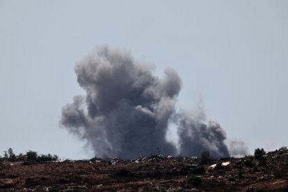 Imagen de una explosión en Gaza
