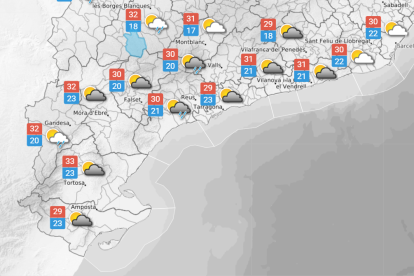 Diumenge 24 d'agost: pluja i forts cops de vent a l'Ebre