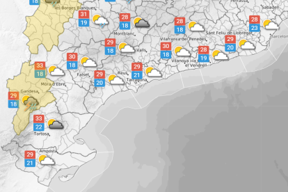 Diumenge 31 d'agost: xàfecs acompanyats de tempesta