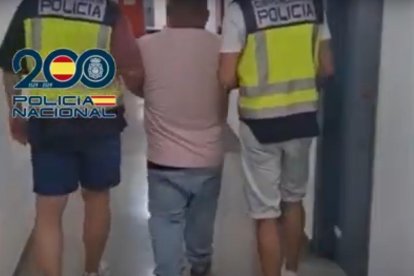Imagen del detenido por extorsionar a empresarios