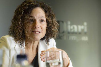 La consellera de Cultura, Sònia Hernández, el passat divendres a la redacció del Diari.