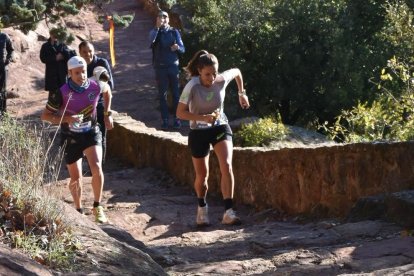 Núria Gil, durante el 25k de la Muntanyes de Prades Epic Trail Costa Daurada.
