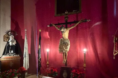 L'espai habilitat dins el temple de La Sang.