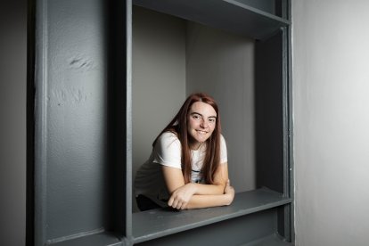 Mar Molné, en la redacción del Diari. Se proclamó campeona del mundo de tiro olímpico el 26 de octubre en Atenas.