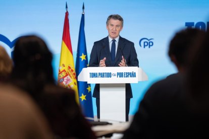 El presidente del PP, Alberto Núñez Feijóo