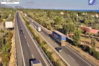 La AP-7 ya normalizada en L'Ametlla de Mar, después del accidente de un coche