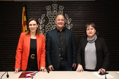 Sandra Guaita, Josep Sabaté i Montserrat Flores.