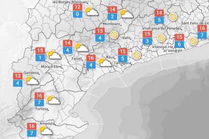 Dijous 15 de gener: tornen a baixar els termòmetres