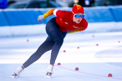 Ona Rodríguez, durante una comperición de esta temporada.