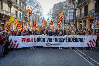 La manifestació convocada per l'ANC i el Consell de la República per denunciar la situació de Rodalies