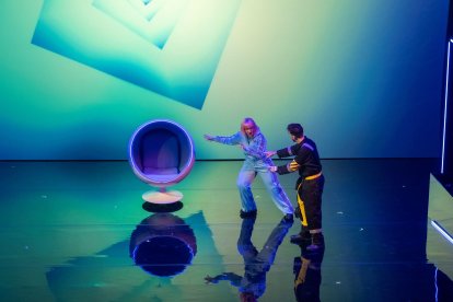 Momento del estreno de 'La Jove Aïda' en el Teatre Tarragona