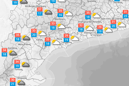 Dissabte 14 de juny: temperatures que passaran els 35º
