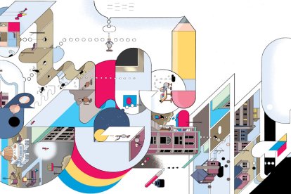 Una de las piezas que se pueden disfrutar en la exposición de Chris Ware.