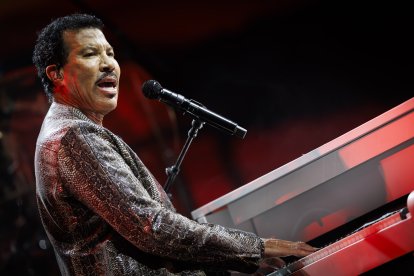 Lionel Richie en uno de los conciertos de la gira.