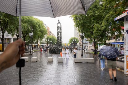 Imagen de la ciudad de Tarragona en un día de lluvia en verano