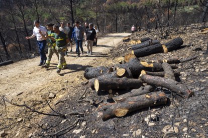 Visita del conseller Ordeig a la zona afectada per l'incendi