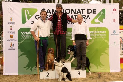El podi del Concurs de Gossos d'Atura.