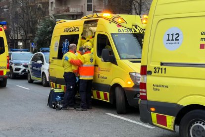 Ambulancias tras un accidente en una imagen de archivo.