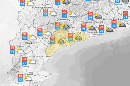 Dimecres 20 d'agost: plourà a Tarragona i a Reus