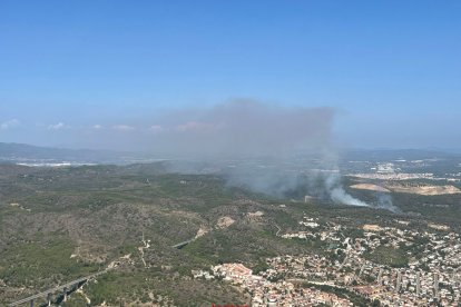 Imagen aérea del incendio.