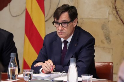 El presidente de Catalunya Salvador Illa encabeza la reunión del Consell Executiu este martes