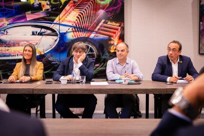 Carles Puigdemont y la reunión de partido en Bruselas.