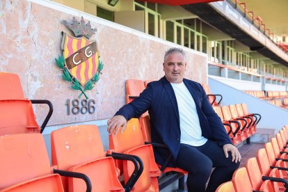 El director deportivo del Nàstic de Tarragona, Noé Calleja, atiende al ‘Diari’ en el Nou Estadi Costa Daurada.