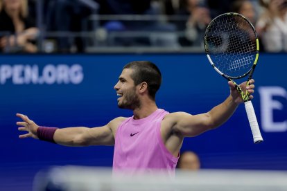 Carlos Alcaraz, durante la final.