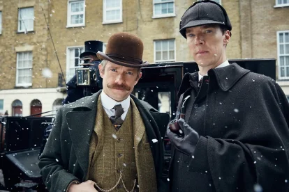 Martin Freeman y Benedict Cumberbatch en la serie Sherlock.