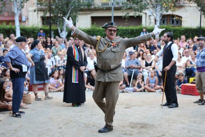 Uno de los instantes de la representación, en el patio de la Torre del Llimó.