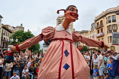 Una de les gegantes de Solsona, que va participar a la trobada del passat dissabte.