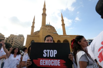 Manifestación de apoyo a la población de Gaza en Beirut, Líbano, el pasado 15 de septiembre