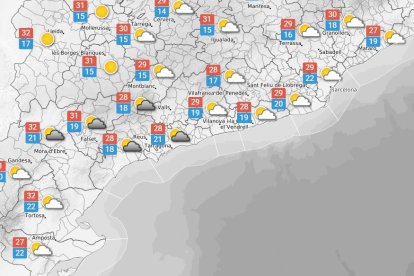 La previsió meteorològica a les comarques del Camp de Tarragona i Terres de l'Ebre