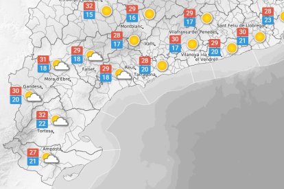 La predicció meteorològica per aquest dijous, 18 de setembre.