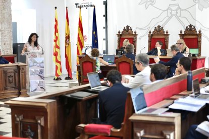 La concejal Sonia Orts (PSC), este viernes, en el pleno municipal