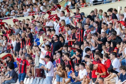 El Estadi Municipal de Reus, en el partido contra el Girona B.