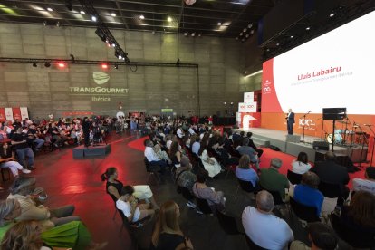 El director general de Transgourmet Ibèrica, Lluís Labairu, a l'acte de celebració dels 100 anys de l'empresa.