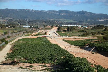 Terrenos del futuro polígono de Cimalsa en el término de Montblanc, cerca del área donde se prevé ubicar el nuevo polígono logístico de la empresa Ponentia
