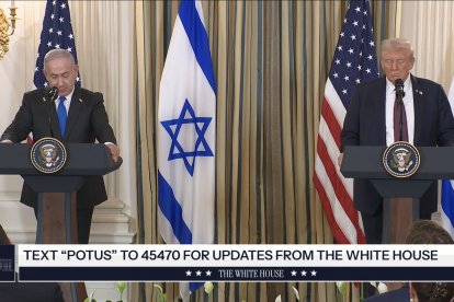 Benjamin Netanyahu y Donald Trump ofrecen rueda de prensa conjunta en la Casa Blanca