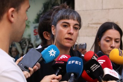 La portavoz nacional de la CUP, Su Moreno, ha hablado de sus compañeros retenidos en Israel